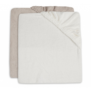 Poťah na prebaľovaciu podložku 50x70cm 2 ks froté Ivory / Nougat