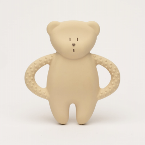 Hryzátko prírodný kaučuk medvedík Sand