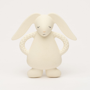 Hryzátko prírodný kaučuk zajačik Cream