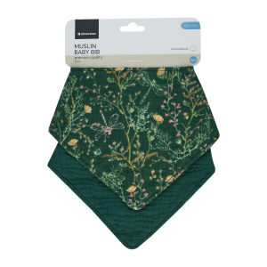 Podbradník bandana 2ks Secret Garden Green