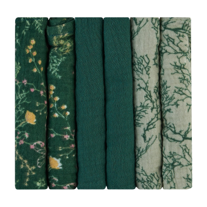 Plienky mušelínové 30x30 cm 6ks Secret Garden Green