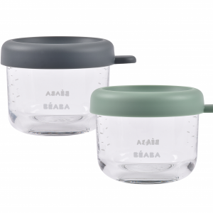 Tégliky na jedlo sklenené 2x 150 ml Green Grey