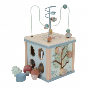 Kocka s aktivitami drevená Forest Friends