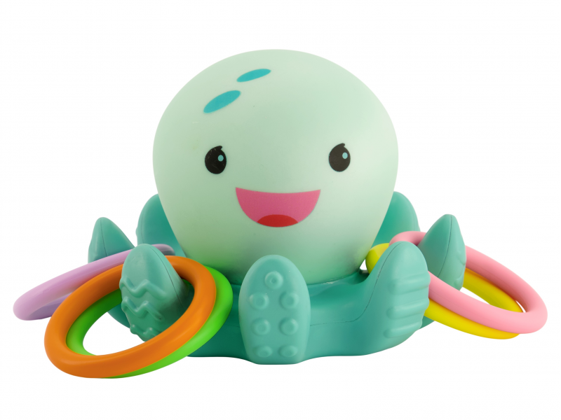 Svietiaca chobotnica s krúžkami do kúpeľa