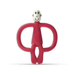 HRYZÁTKO A ZUBNÁ KEFKA MATCHSTICK MONKEY TEETHER RED