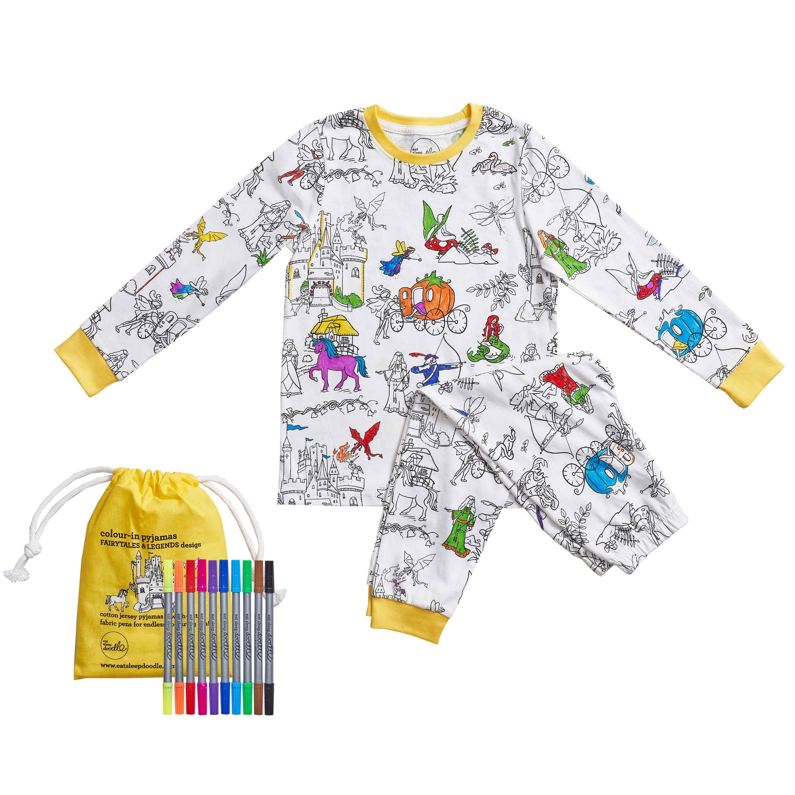 Pyžamo na vyfarbenie Fairytales & legends Vymaľuj a oper 6-7 rokov