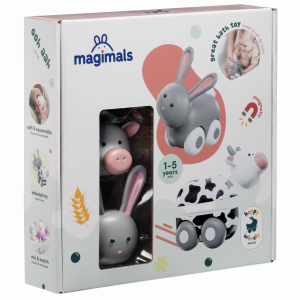 Magnetické zvieratká Magimals Wheely Zajac / Krava