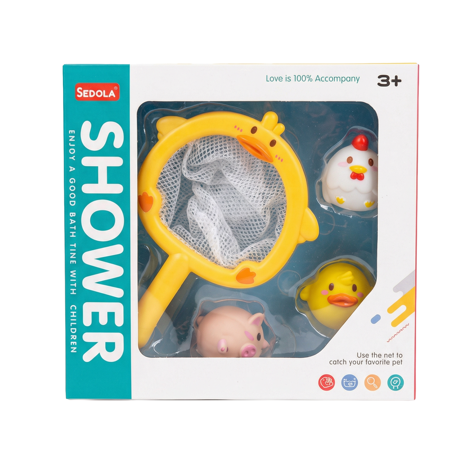 Hračky na potápanie + podberák Farma