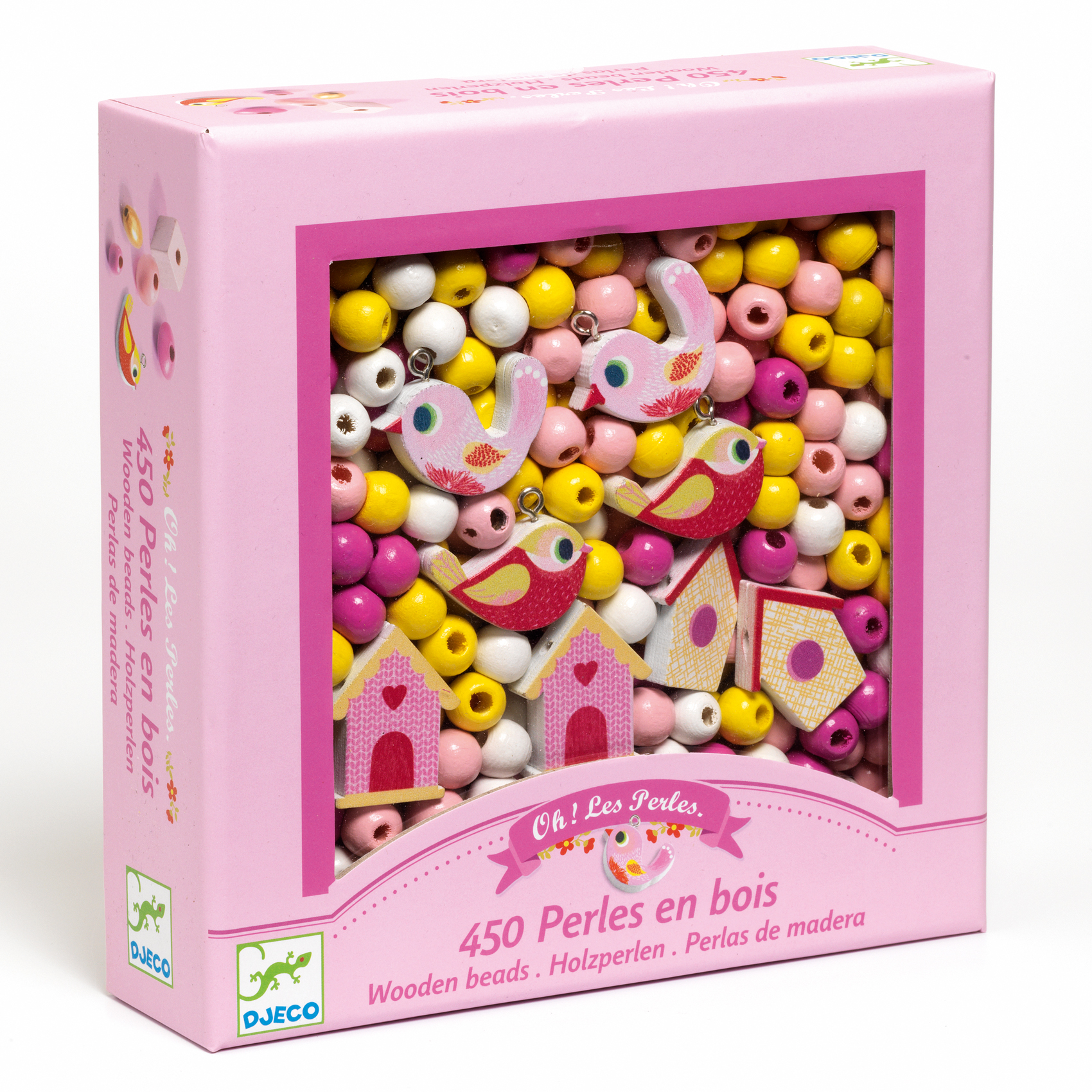 Drevené korálky Vtáčiky