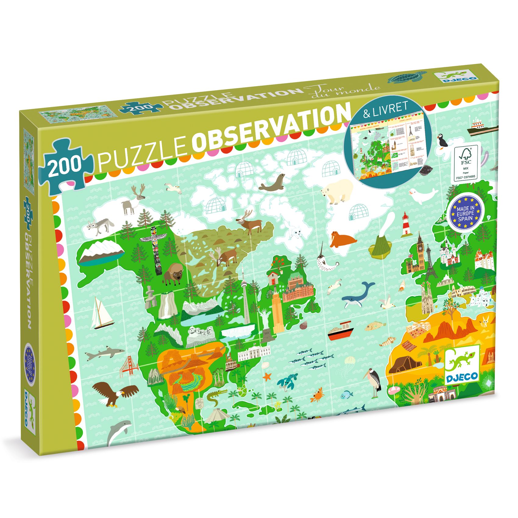 Objavovacie puzzle Monumenty sveta 200 ks