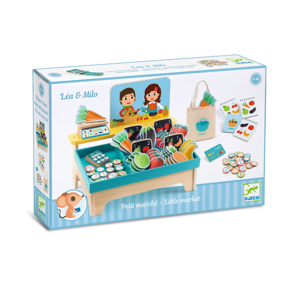 Hra na nakupovanie Malý trh Léa a Milo