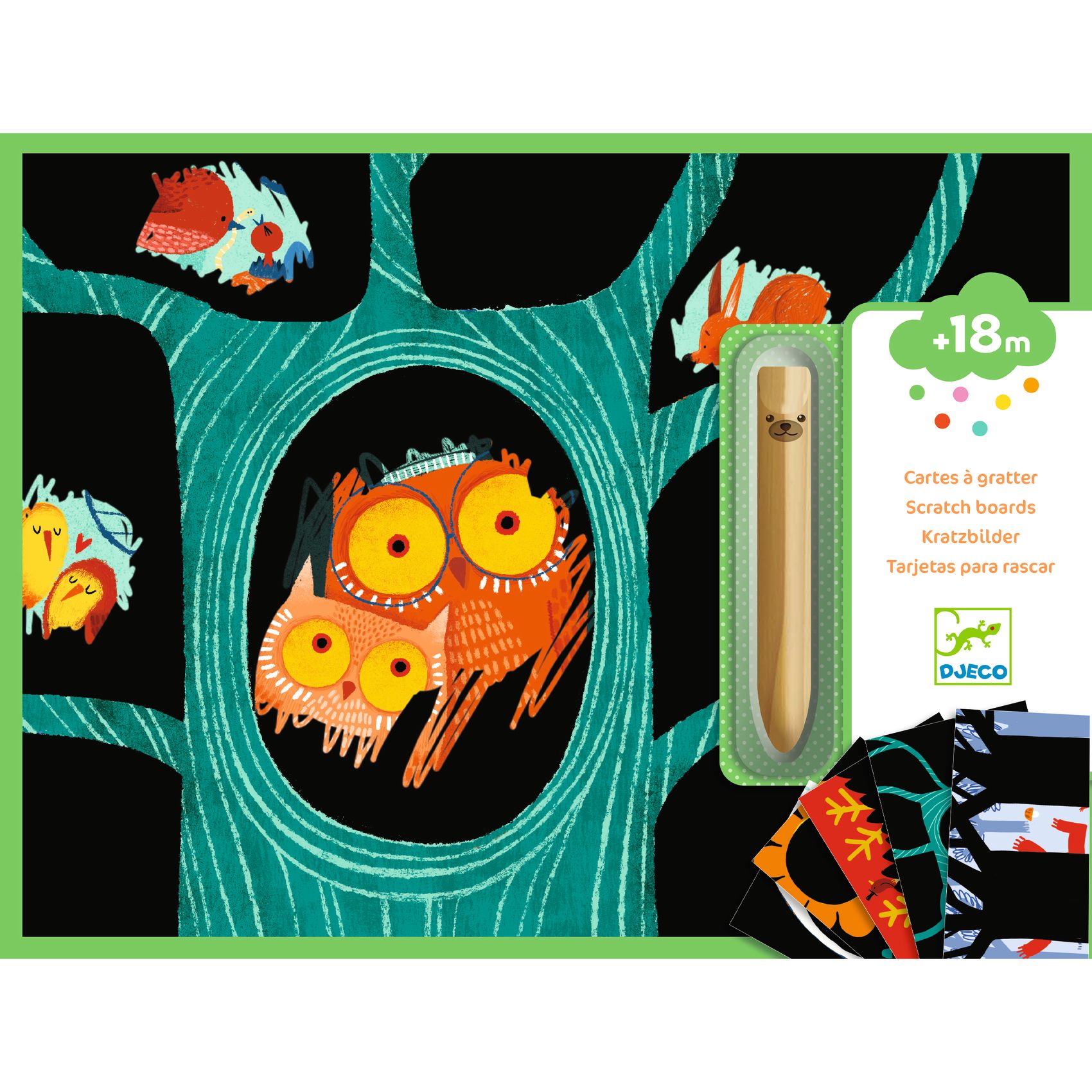 Vyškrabovacie obrázky Učím sa o zvieratkách 5 ks