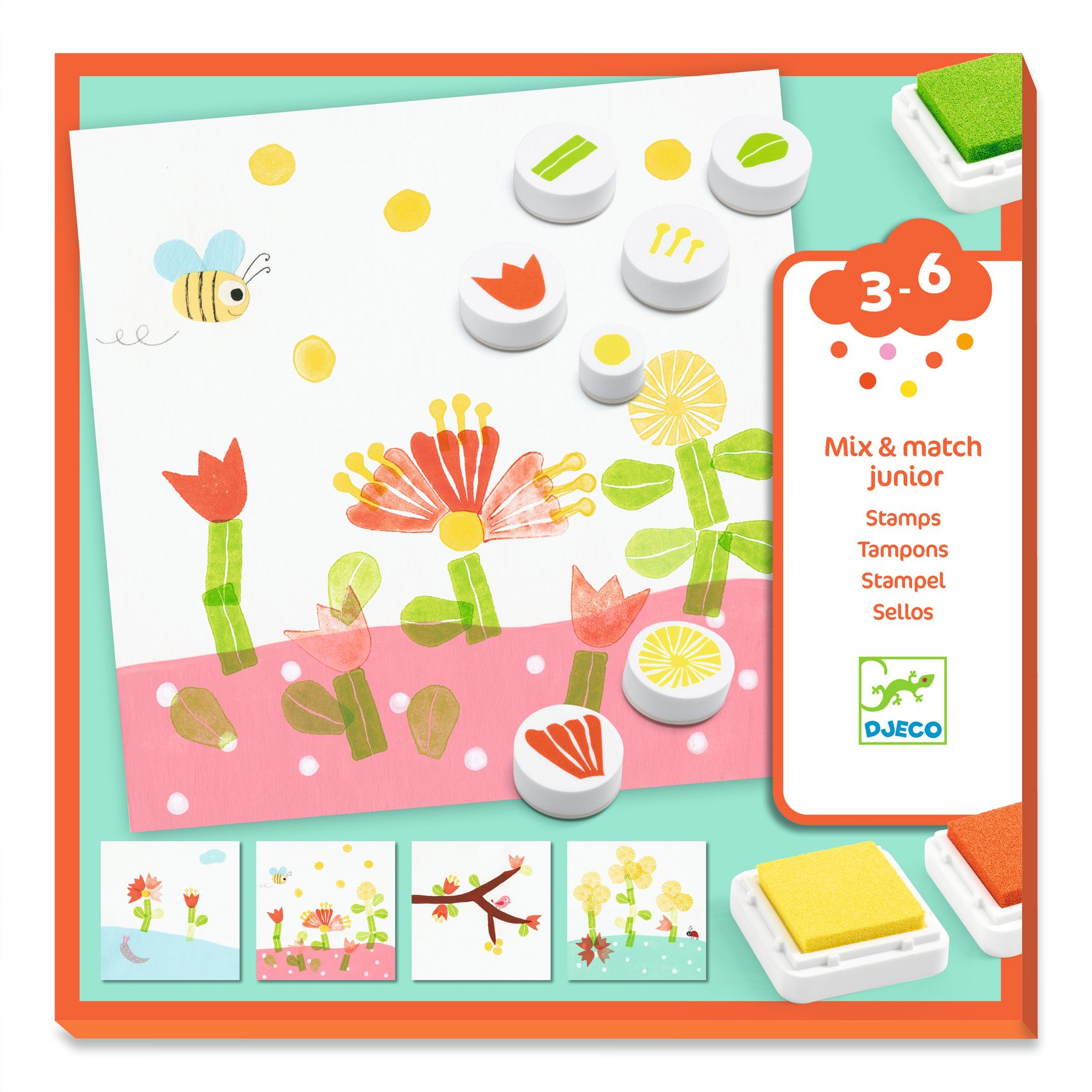 Kreatívna súprava s pečiatkami Kvety