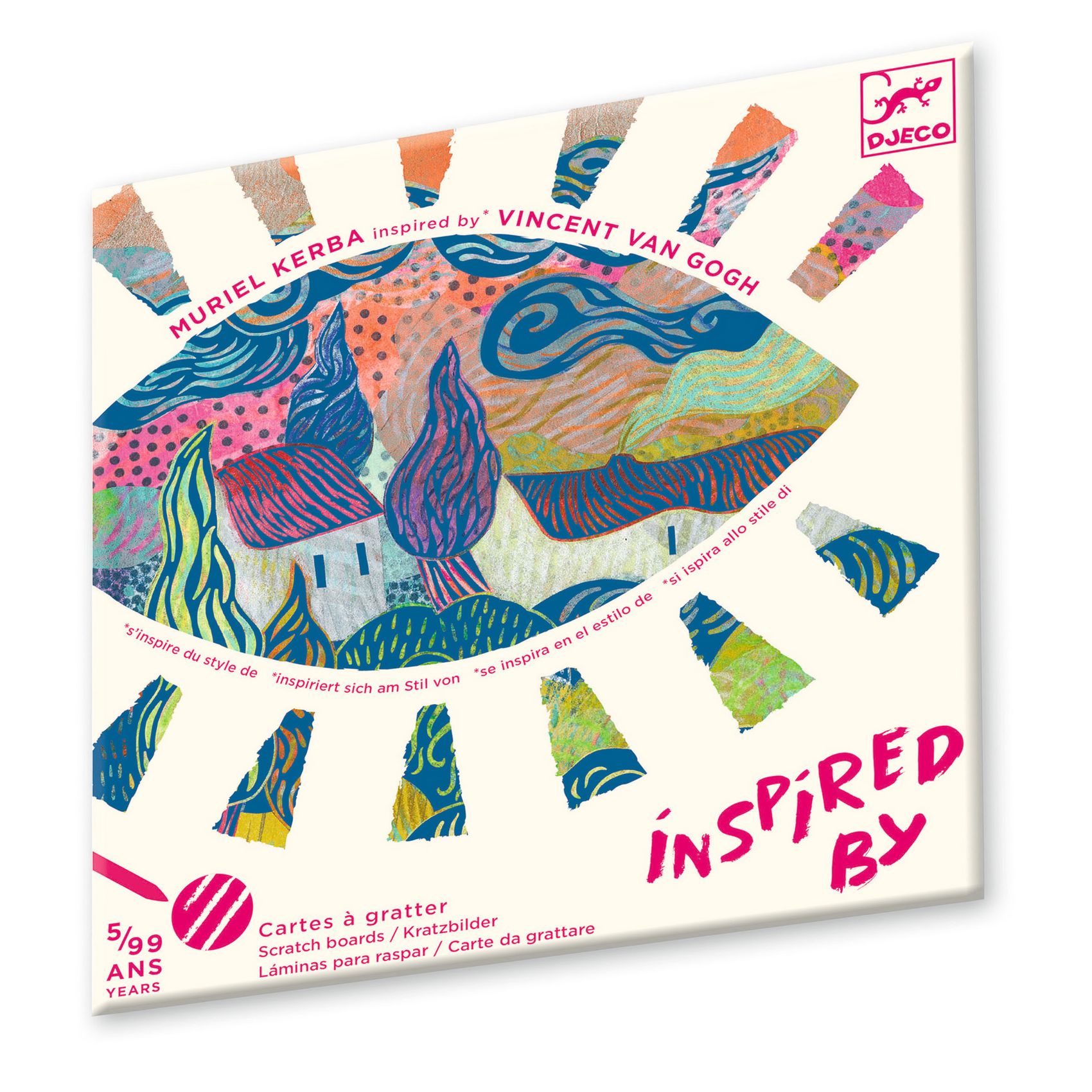 Vyškrabovacie obrázky podľa Vincenta Van Gogha