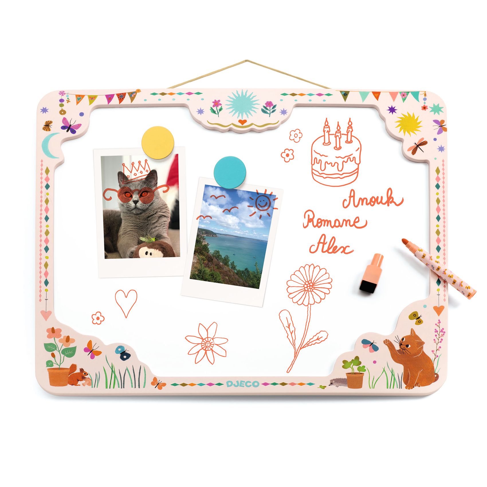 Magnetická tabuľka s fixkou Mačka