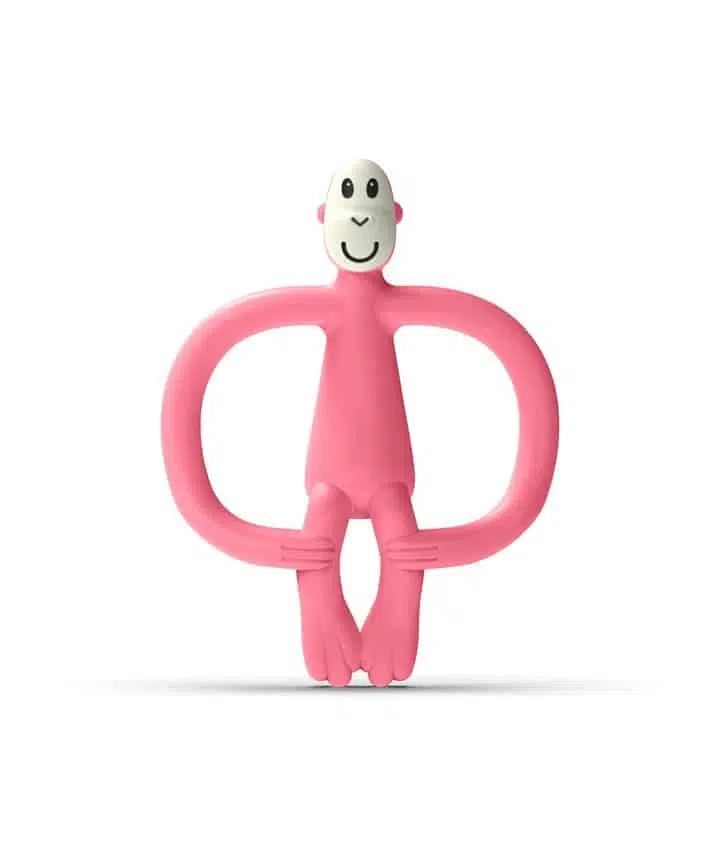 HRYZÁTKO A ZUBNÁ KEFKA MATCHSTICK MONKEY TEETHER PINK