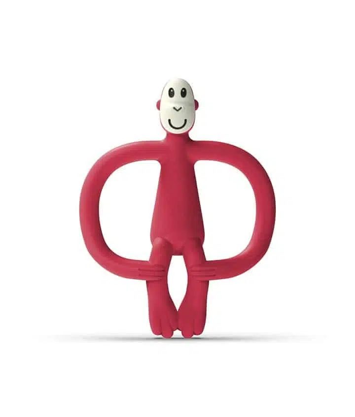 HRYZÁTKO A ZUBNÁ KEFKA MATCHSTICK MONKEY TEETHER RED
