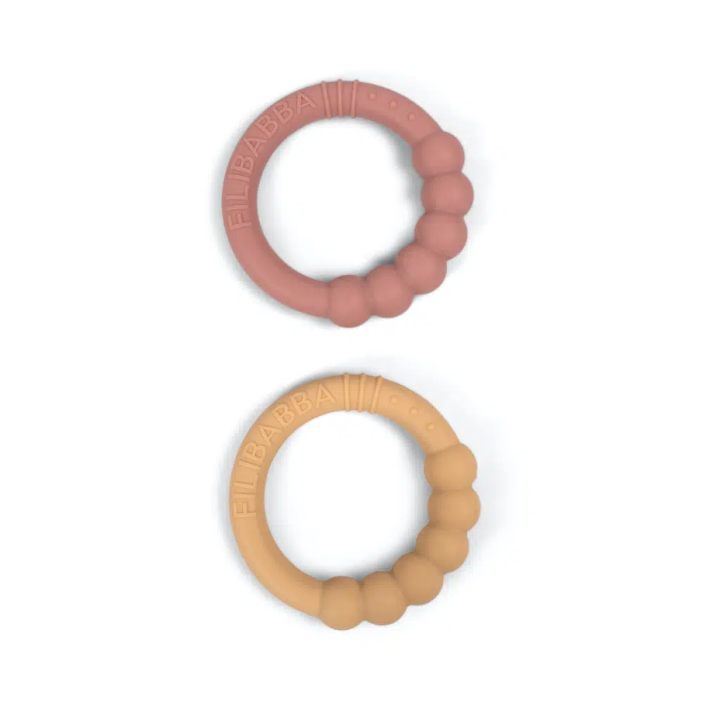FILIBABBA DVOJBALENIE SILIKÓNOVÝCH HRYZÁTIEK VINTAGE ROSE