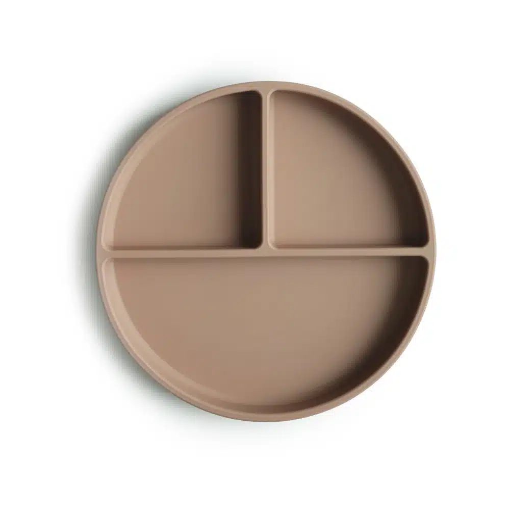 DELENÝ SILIKÓNOVÝ TANIER S PRÍSAVKOU MUSHIE - NATURAL