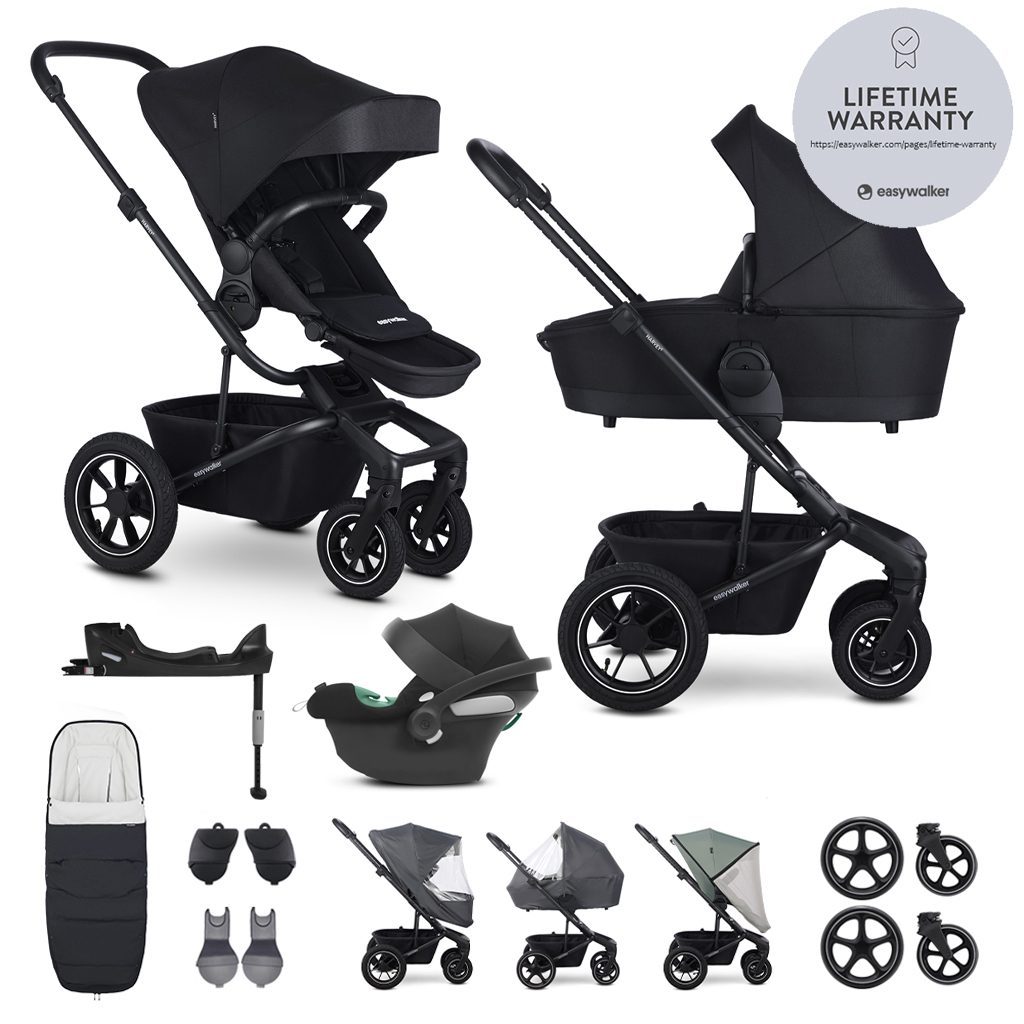 EASYWALKER Kočík kombinovaný Harvey⁵ Midnight Black XXL AIR + CYBEX Aton B2 i-Size + základňa