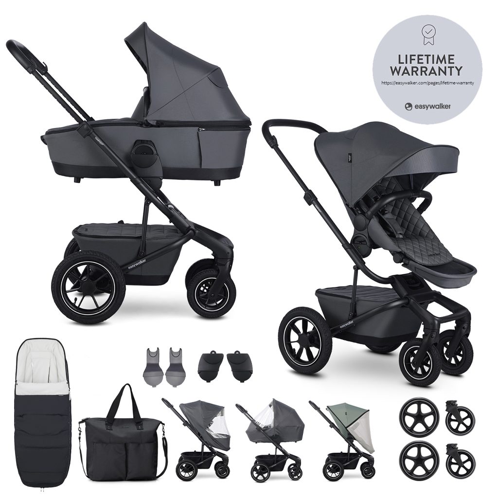 EASYWALKER Kočík kombinovaný Harvey⁵ Premium Mineral Grey XXL AIR