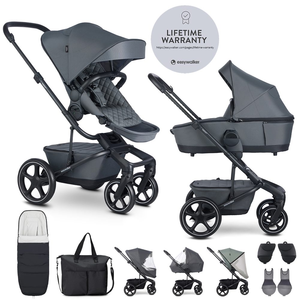 EASYWALKER Kočík kombinovaný Harvey⁵ Premium Mineral Grey XXL RWS