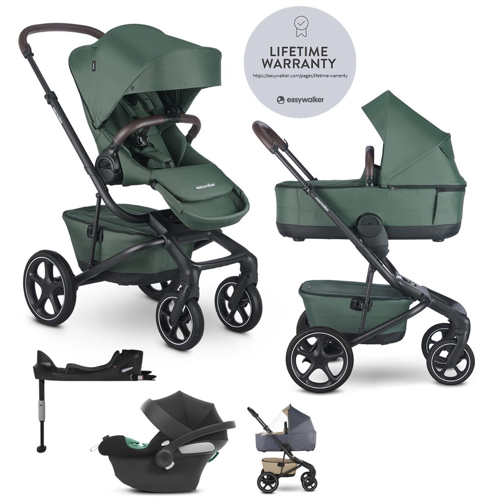 EASYWALKER Kočík kombinovaný Jimmey 2v1 Pine Green LITE RWS + CYBEX Aton B2 i-Size + základňa