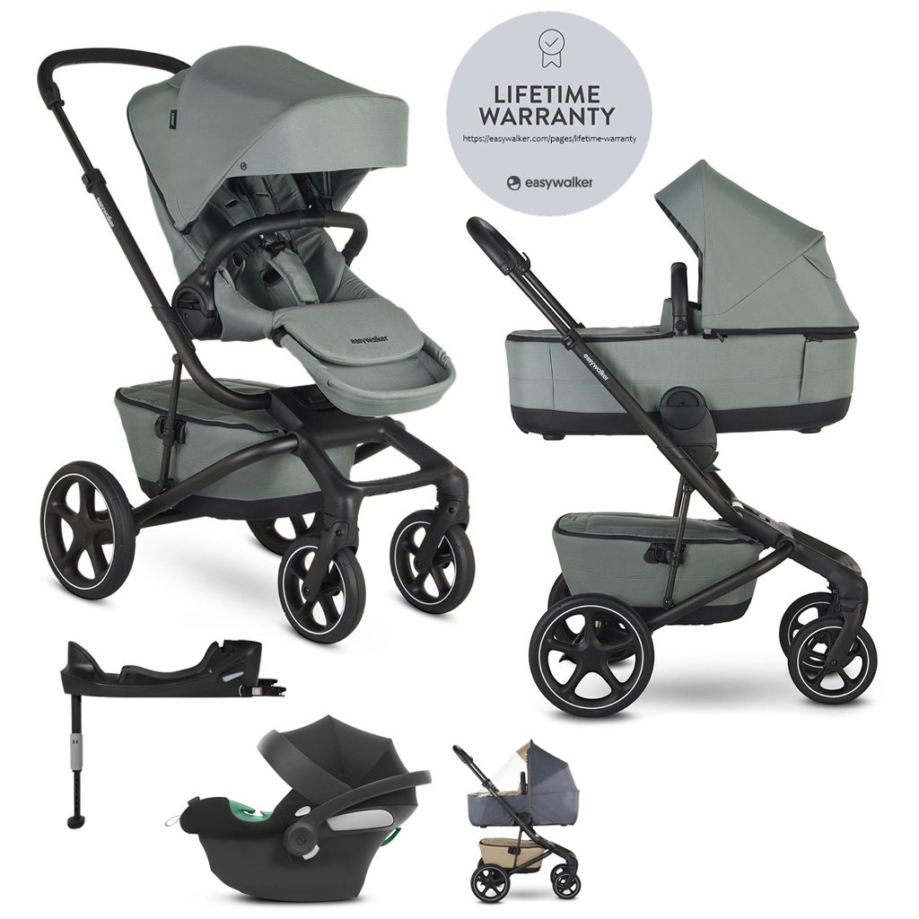 EASYWALKER Kočík kombinovaný Jimmey 2v1 Thyme Green LITE RWS + CYBEX Aton B2 i-Size + základňa