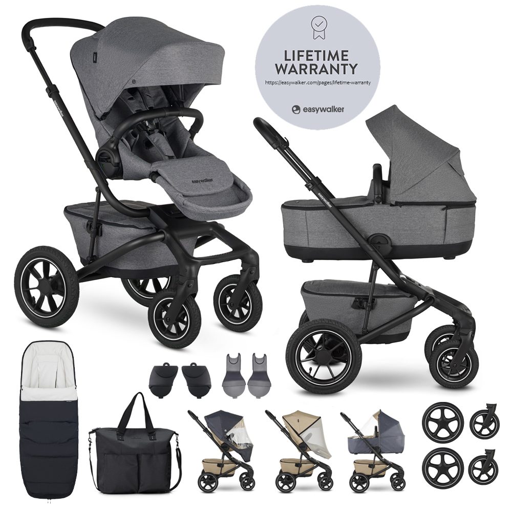 EASYWALKER Kočík kombinovaný Jimmey Iris Grey XXL AIR + RWS