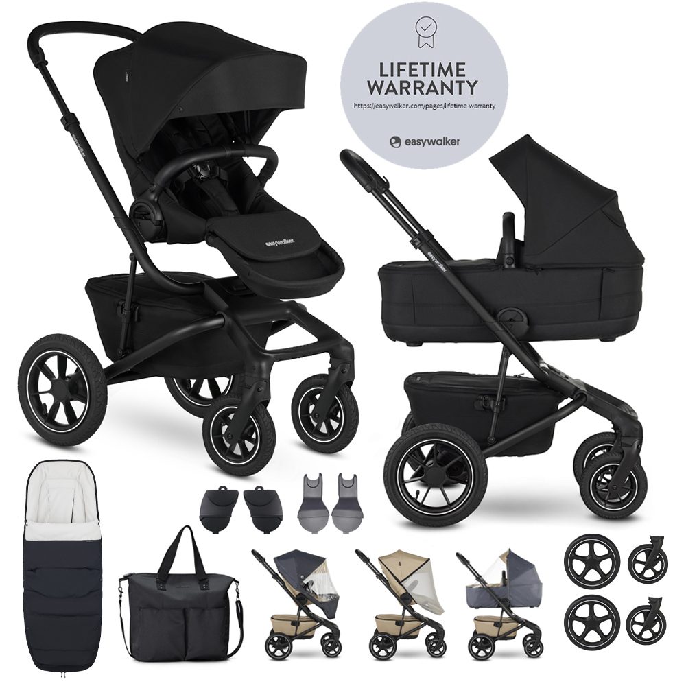 EASYWALKER Kočík kombinovaný Jimmey Pepper Black XXL AIR + RWS