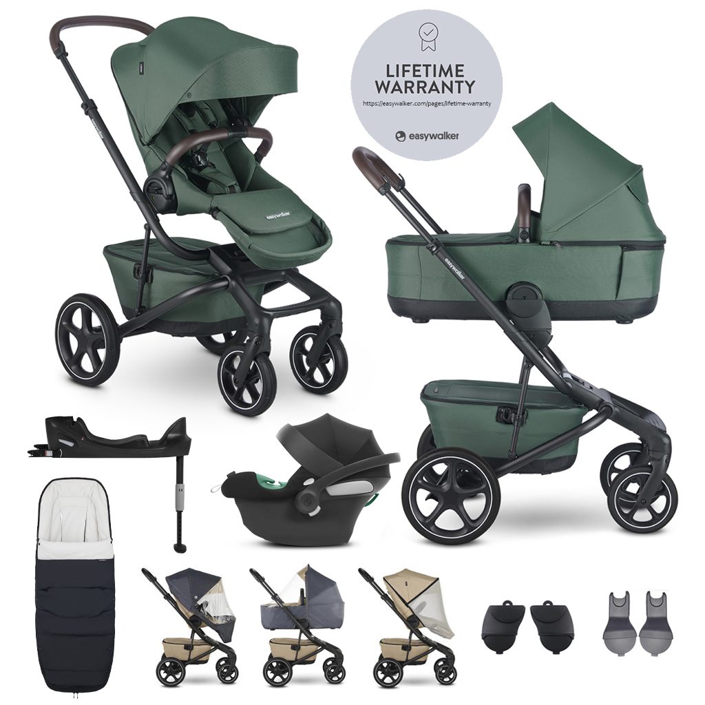 EASYWALKER Kočík kombinovaný Jimmey Pine Green XXL RWS + CYBEX Aton B2 i-Size + základňa