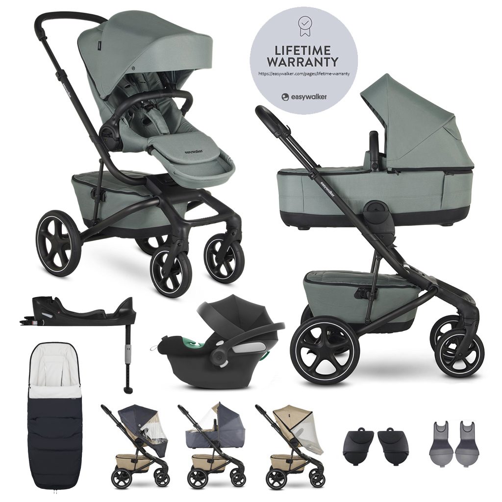 EASYWALKER Kočík kombinovaný Jimmey Thyme Green XXL RWS + CYBEX Aton B2 i-Size + základňa