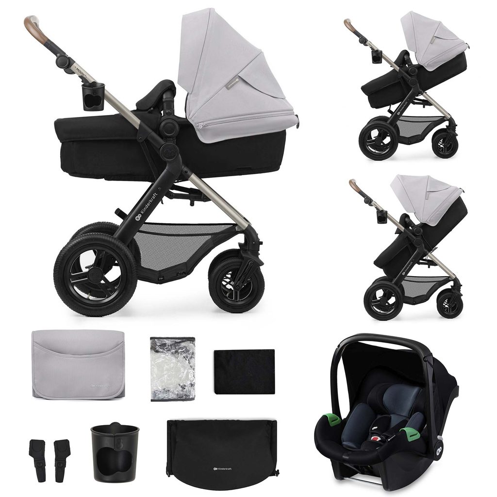 KINDERKRAFT Kočík kombinovaný Moov 2 Air 3v1 Moonlight Grey