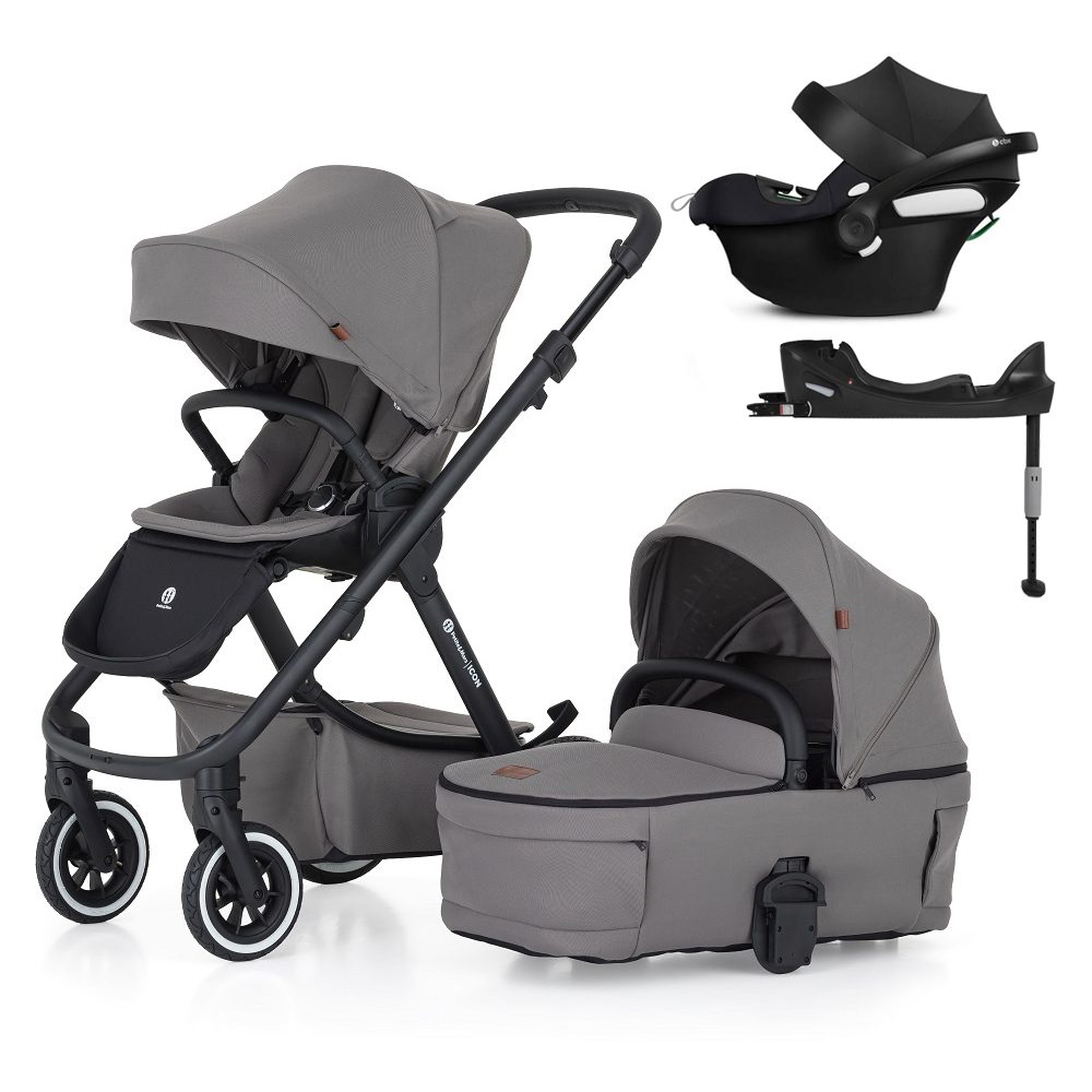 PETITE&MARS Kočík kombinovaný ICON 2v1 Dove Grey LITE AIR + CYBEX Aton B2 i-Size + základňa