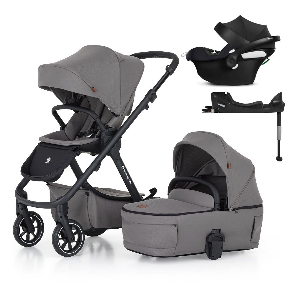 PETITE&MARS Kočík kombinovaný ICON 2v1 Dove Grey LITE RWS + CYBEX Aton B2 i-Size + základňa
