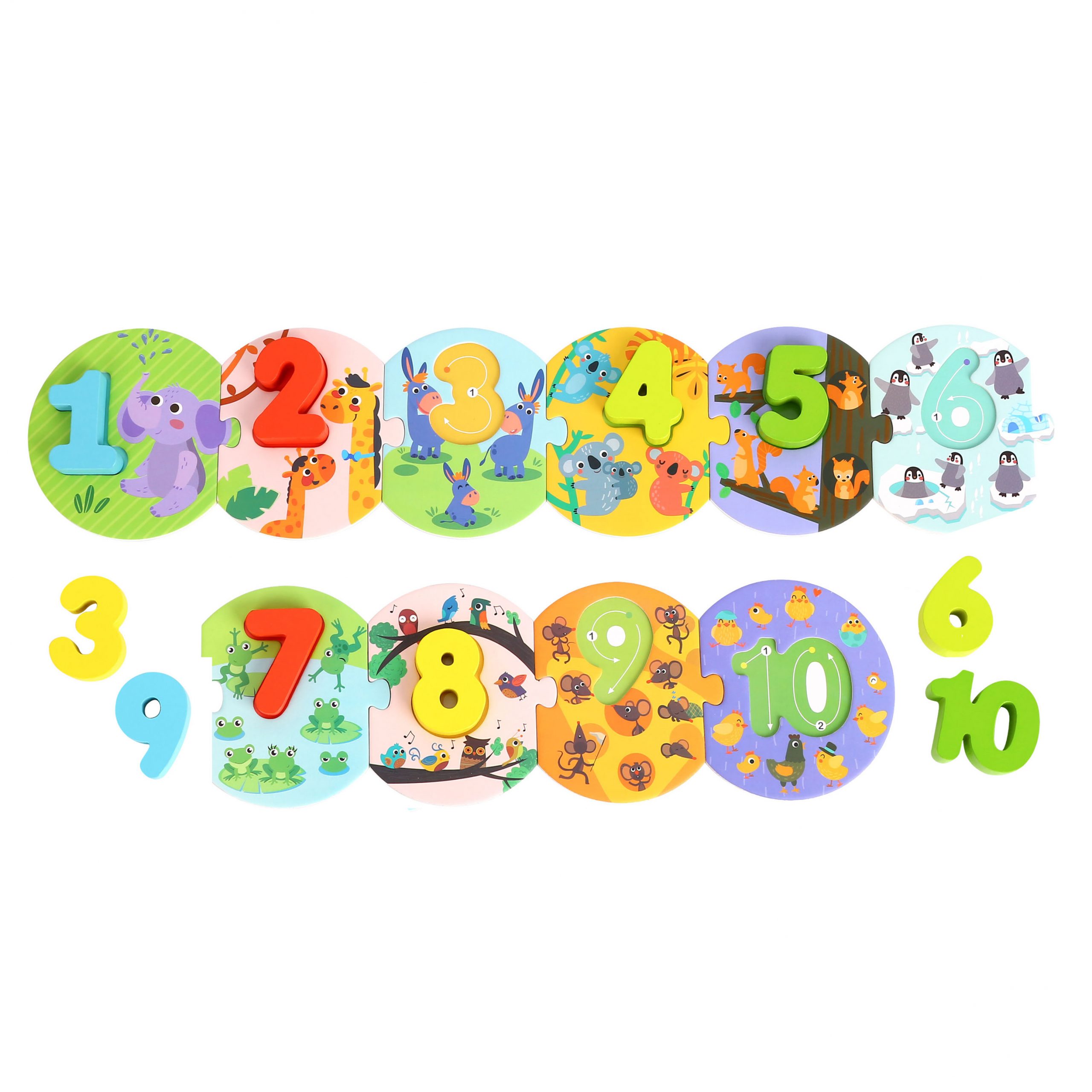 Puzzle Priraď čísla