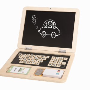 Drevený notebook s tabuľou