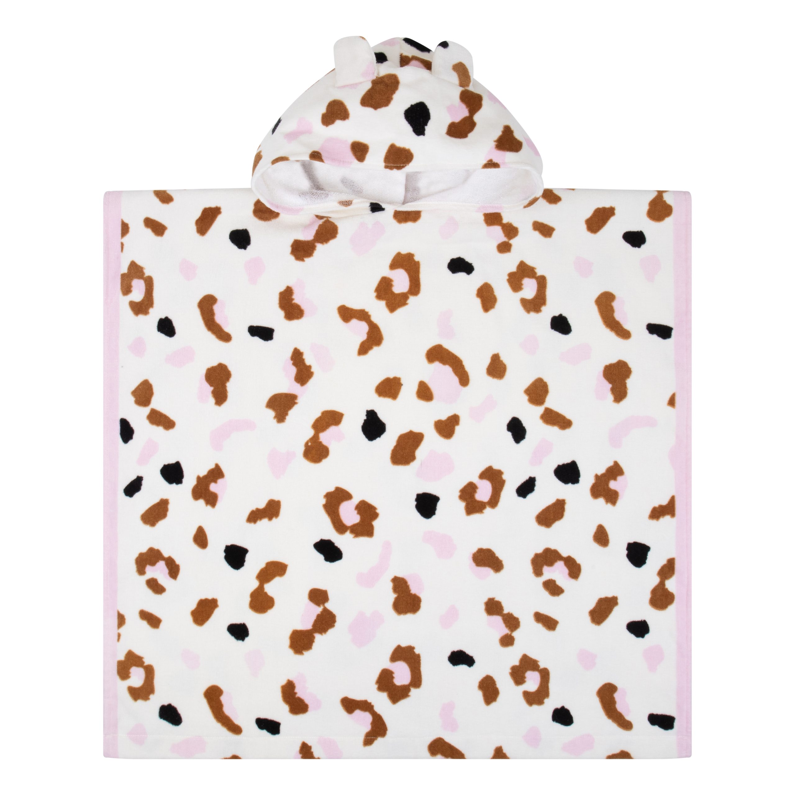 Plážové pončo 65 x 65 cm Leopard béžový