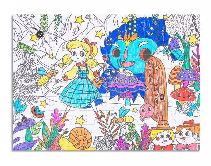Vyfarbovacie puzzle Utajená záhrada 100 ks