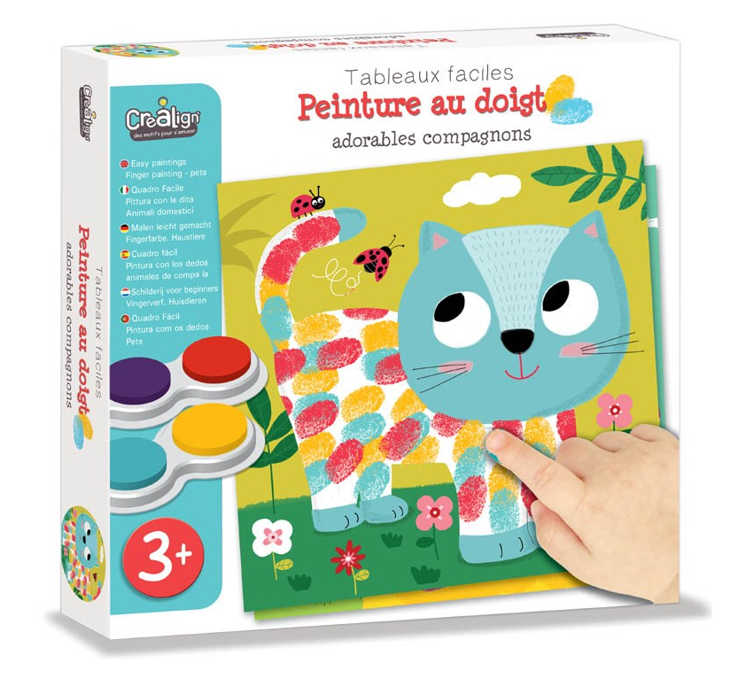 Maľovanie prstovými farbami Domáce zvieratká 3+