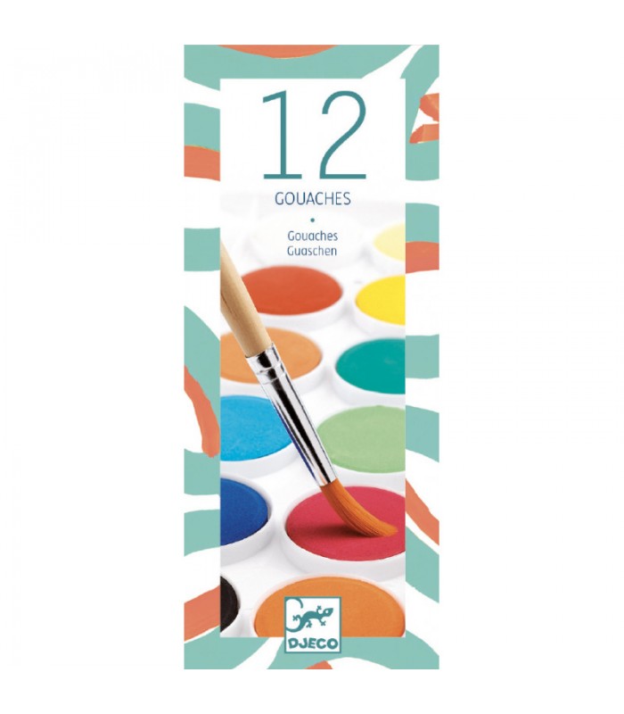 Vodové farby 12 farieb