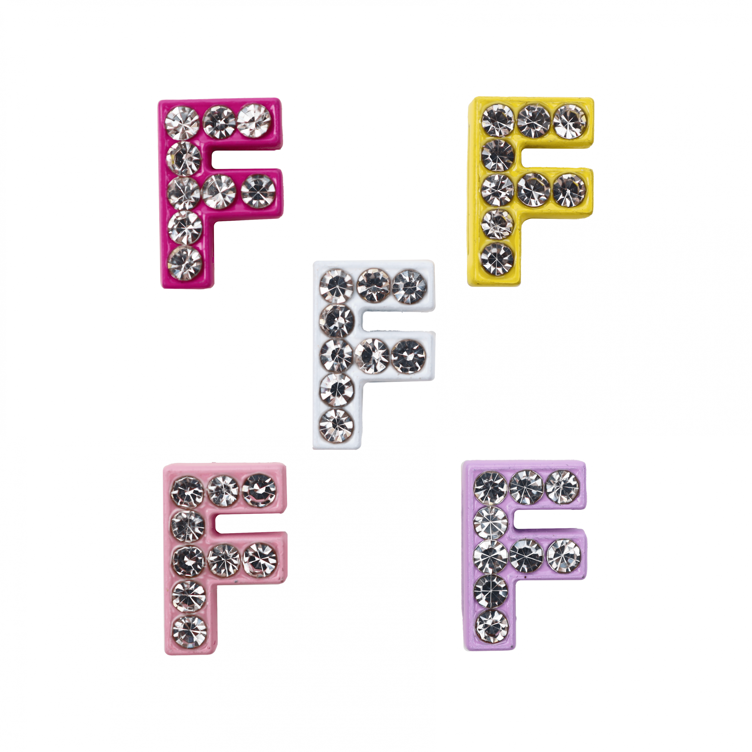 Písmeno F Prívesok na náramok 5 ks