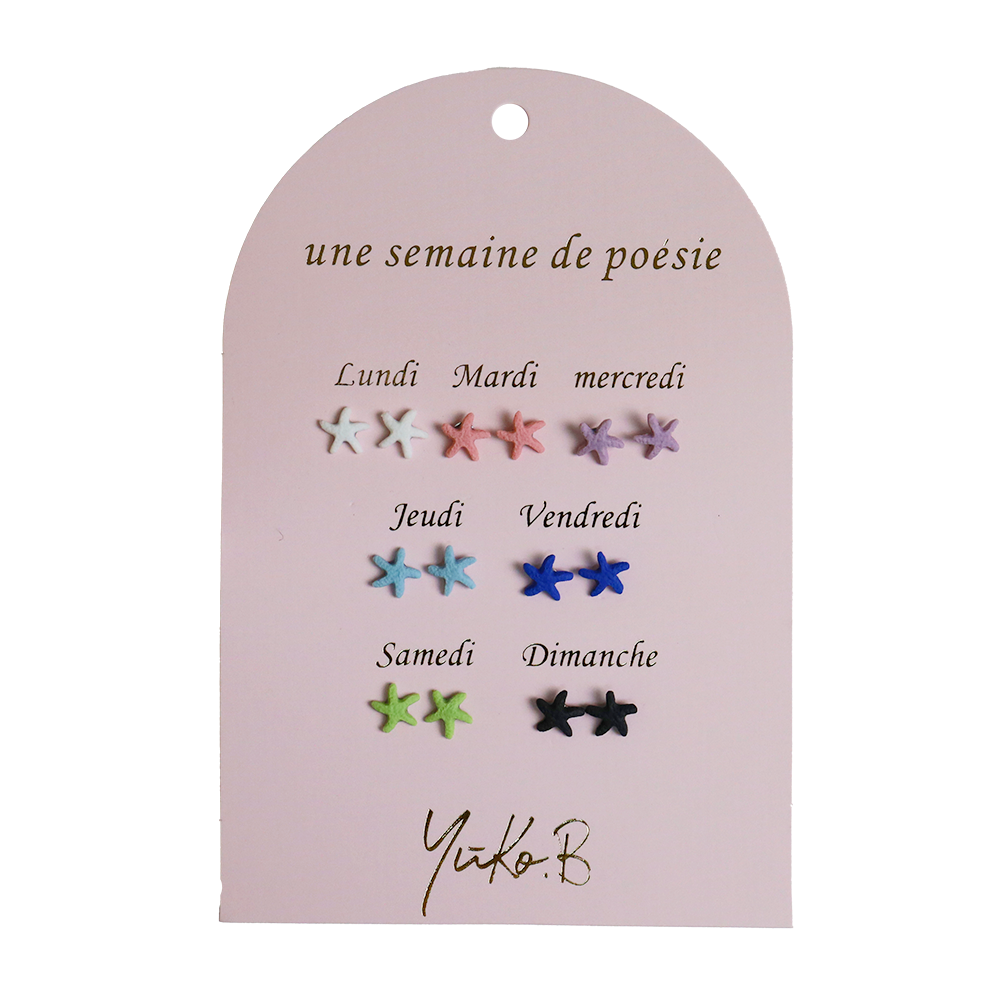 Náušnice na každý deň Hviezdice 7 párov