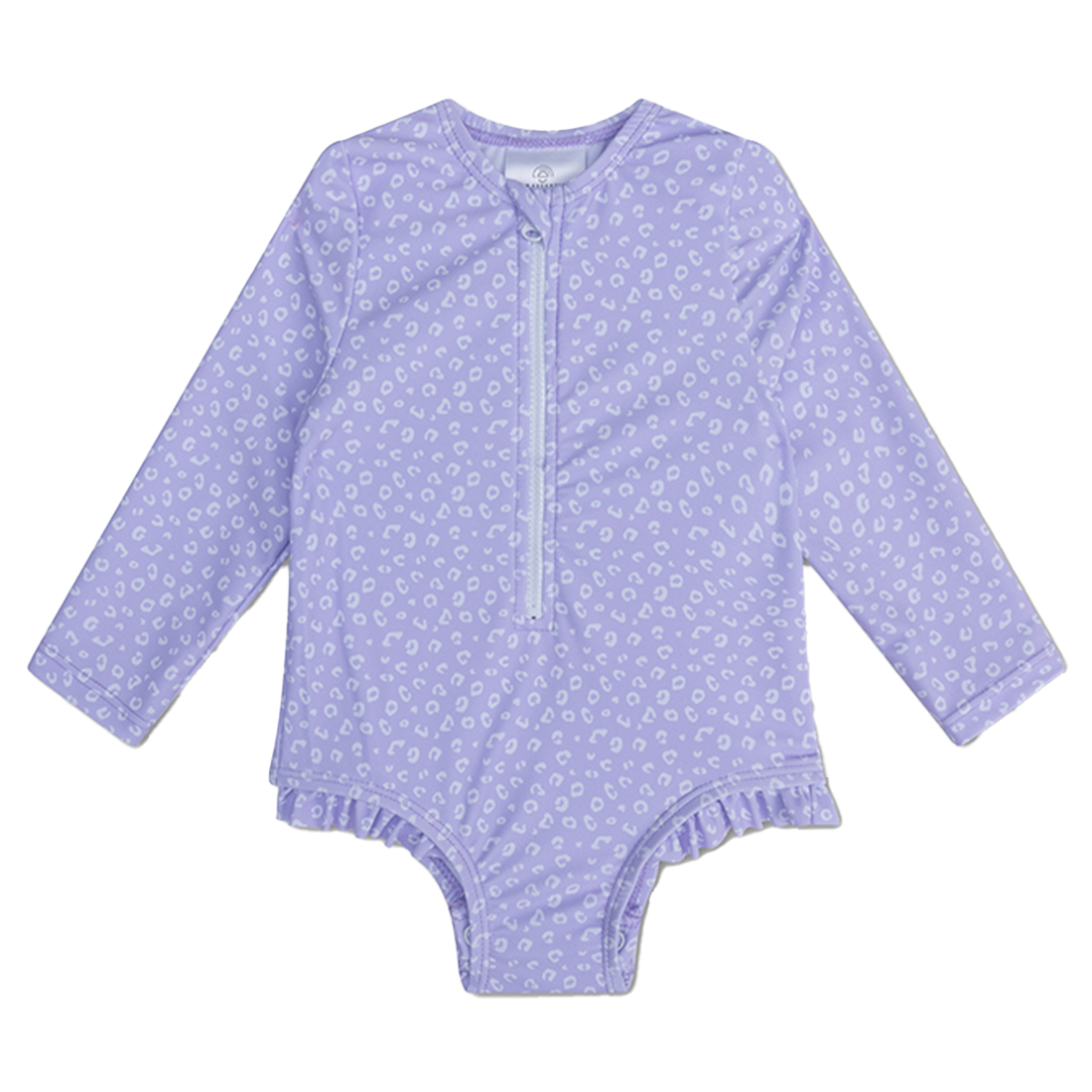 Plavky s dlhým rukávom s UPF 50+ Lila Leopard