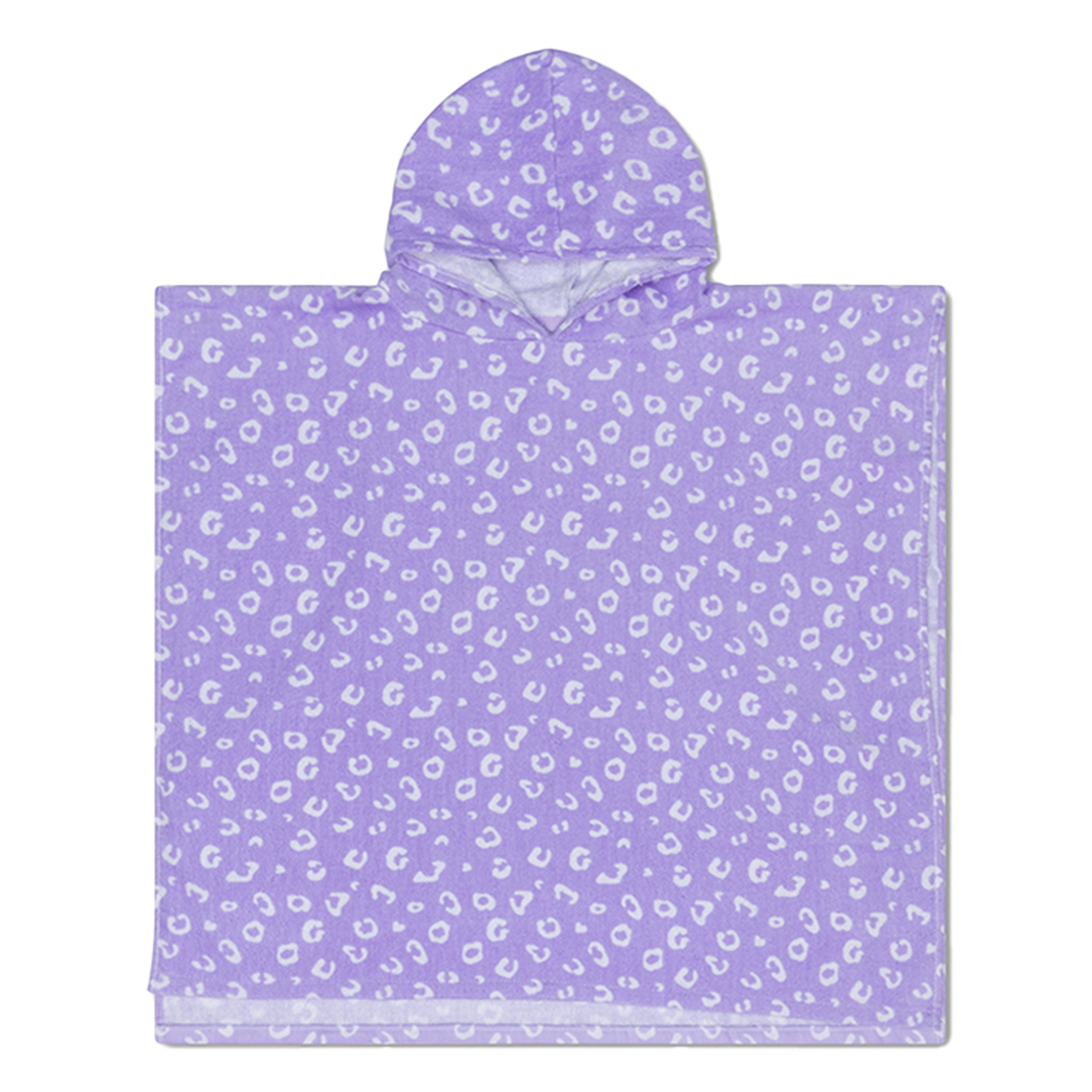 Plážové pončo 65 x 65 cm Lila Leopard