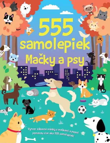 555 samolepiek - Mačky a psy