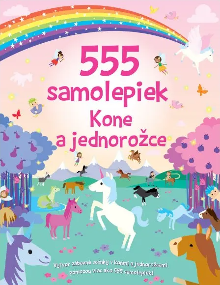 555 samolepiek - Kone a jednorožce
