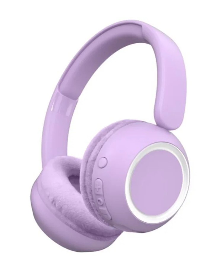 Bezdrôtové slúchadlá s podsvietením Purple