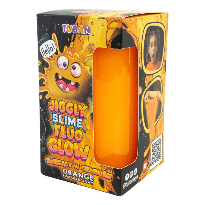 Jiggly Slime Sliz Fluo Glow oranžový 430 g