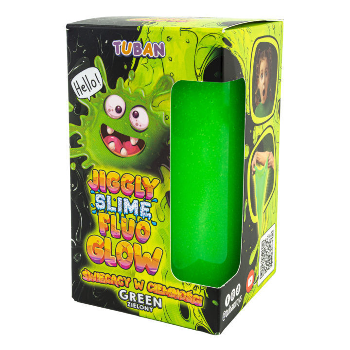 Jiggly Slime Sliz Fluo Glow zelený 430 g